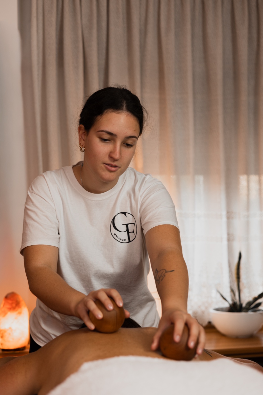 Giulia durante un trattamento personalizzato